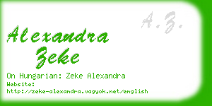 alexandra zeke business card